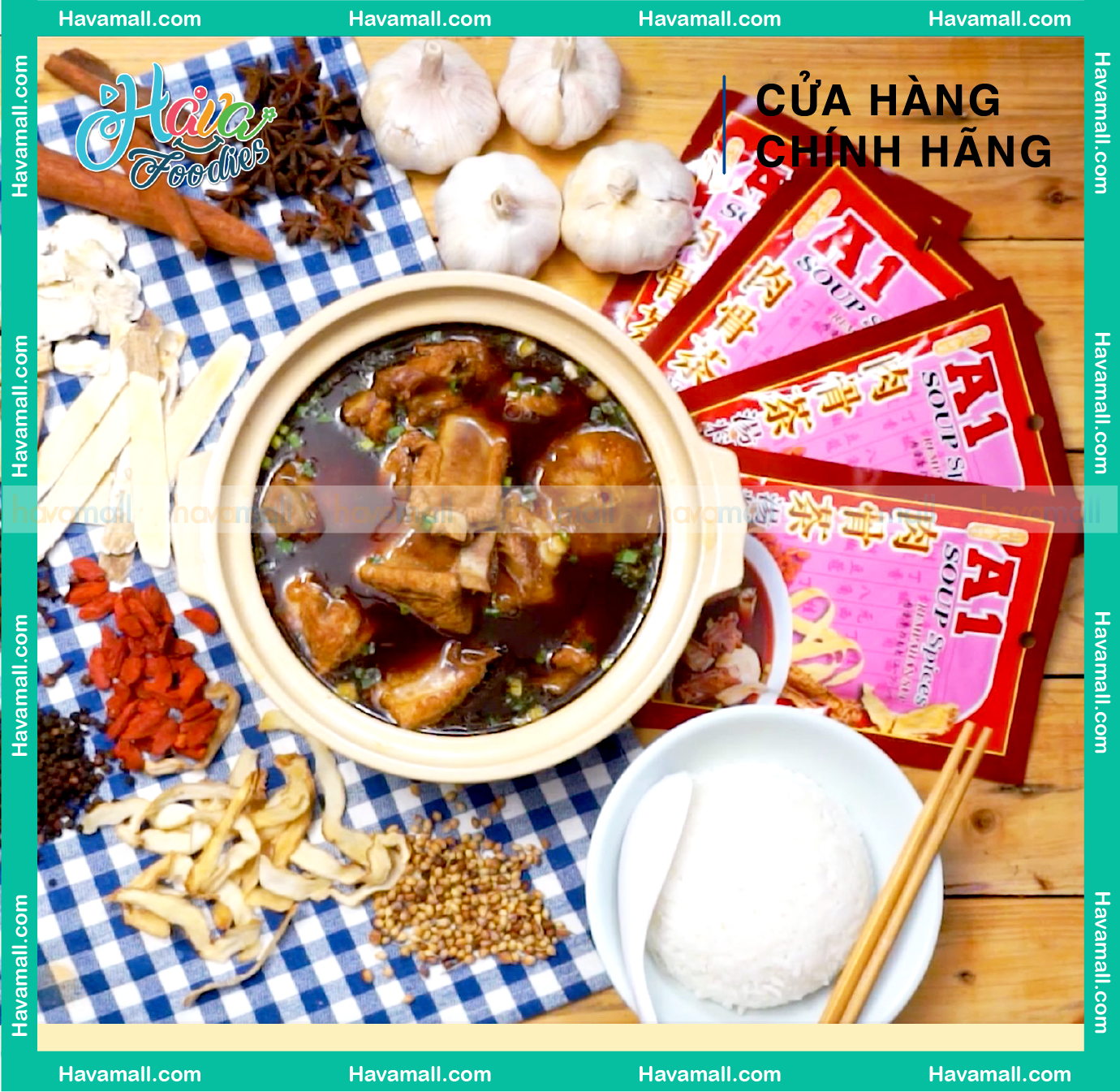 Gia Vị Súp Bak Kut Teh Hiệu A1 Gói 35g