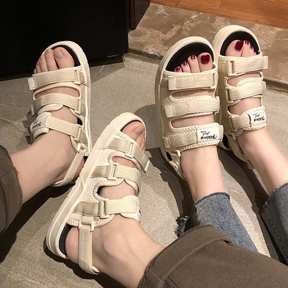Sandal Nam , nữ thời trang Ulzang Fiting kiểu dáng trẻ trung quai hậu dán chắc chắn êm nhẹ đế cao đi êm chân mẫu mới dễ phối đồ