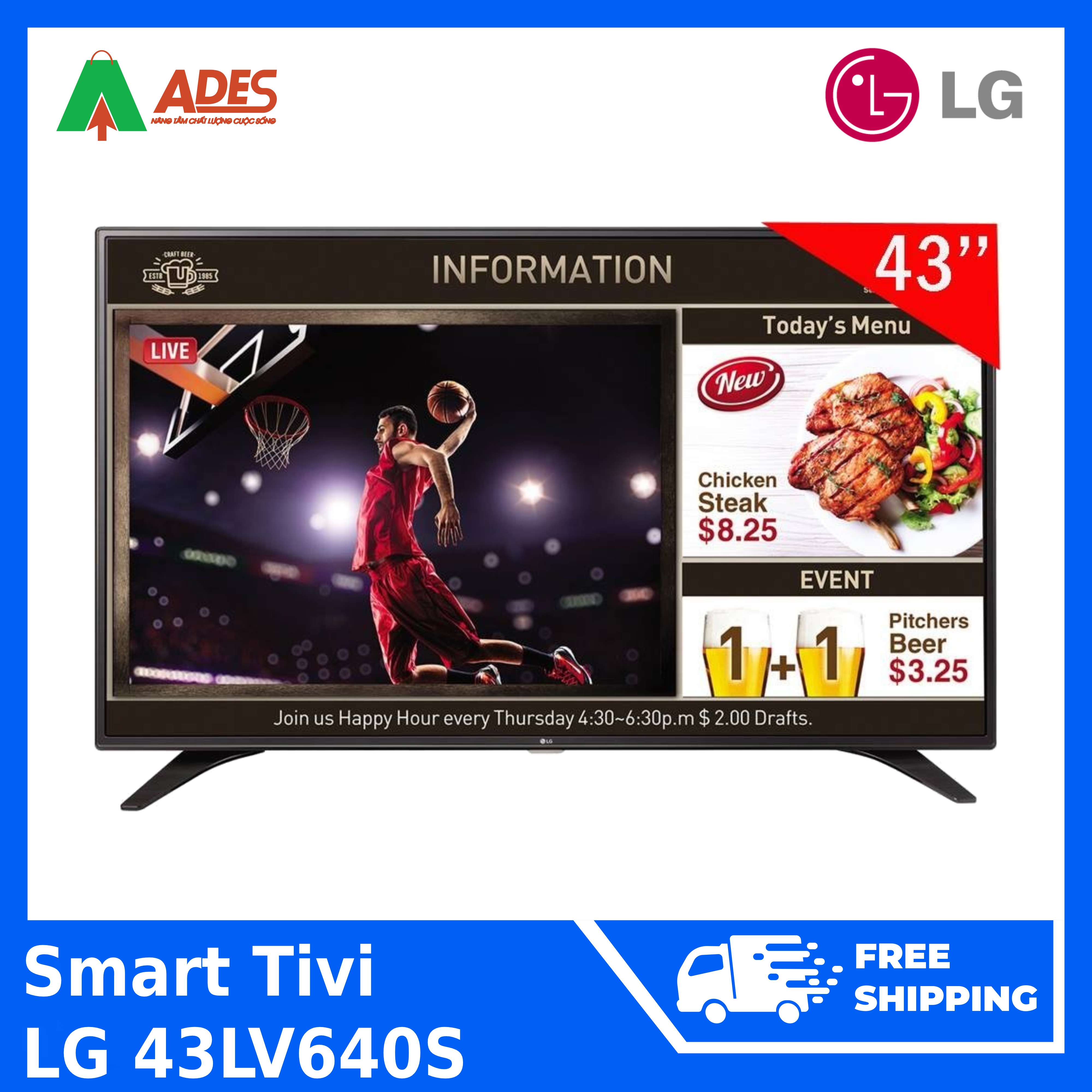 Smart Tivi LG 43LV640S