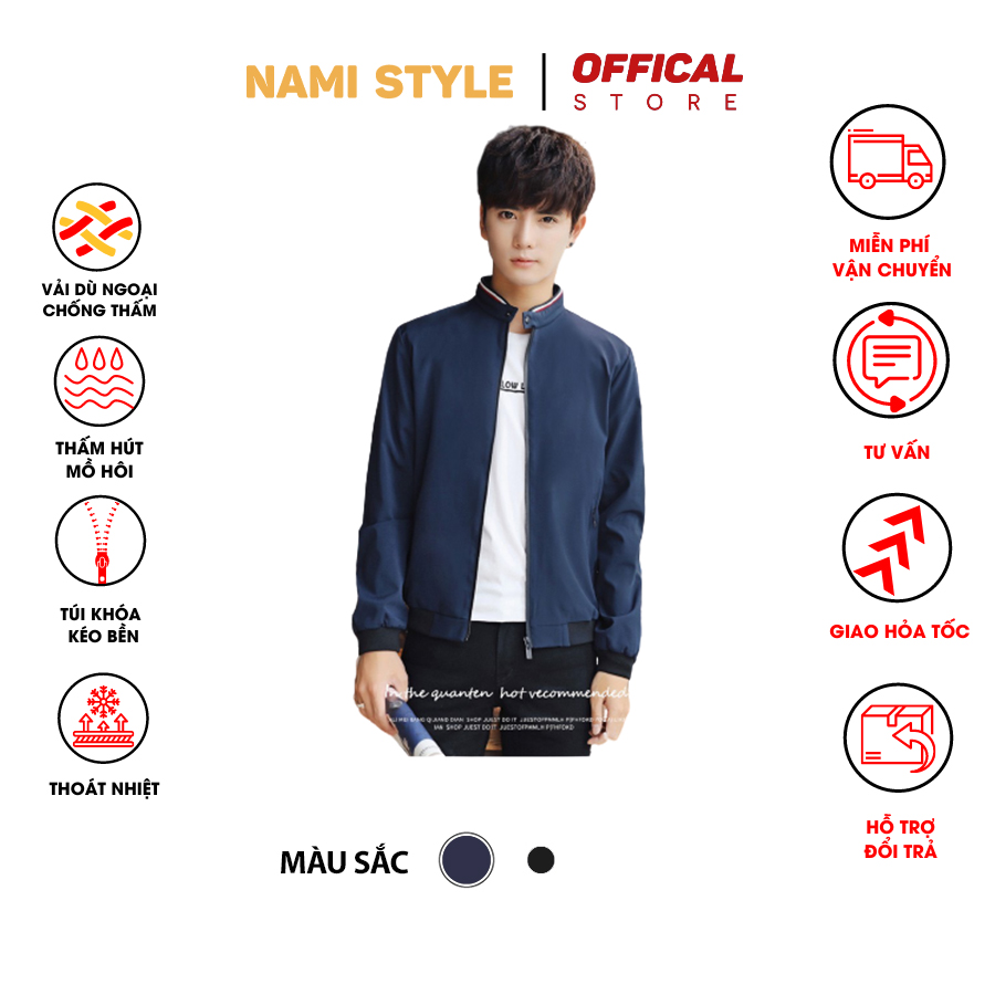 Áo Khoác Dù Bomber Nam Cao Cấp, Chất Dày- ML88