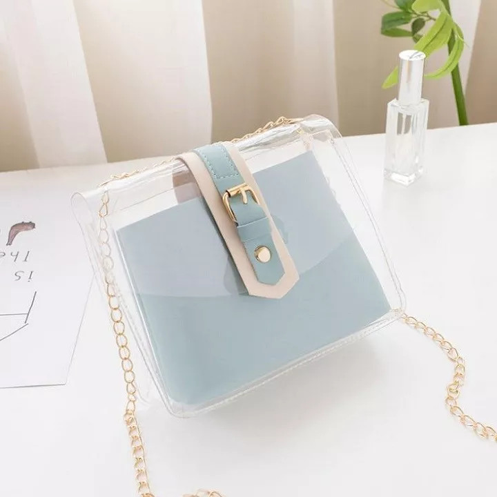 [Hoàn tiền 20%] Túi Xách Trong Suốt Khóa Từ Cao Cấp