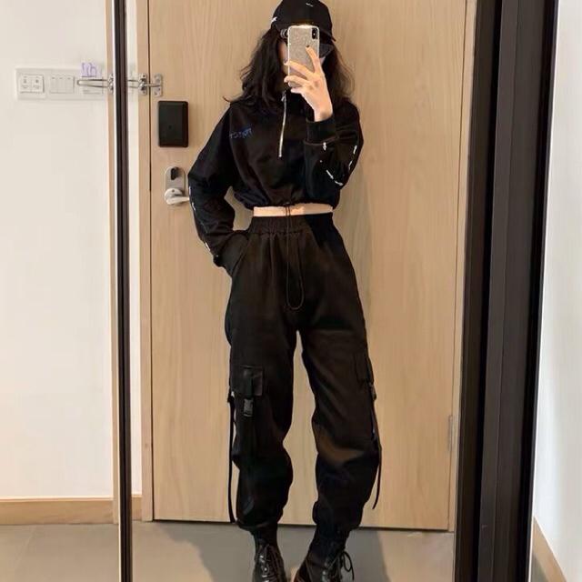 (Sẵn M L) Bộ đồ đen cá tính phong cách Hiphop- dancer có ảnh feedback