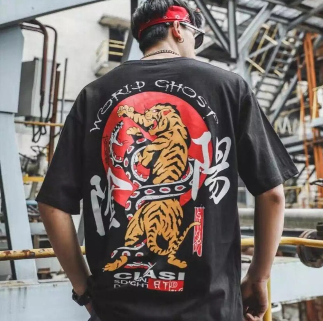[HCM]Áo thun nam nữ form rộng Hàn quốc in hình Hổ Vàng vải dày mịn mát đường may sắc sảo không phai màu không dính giặt