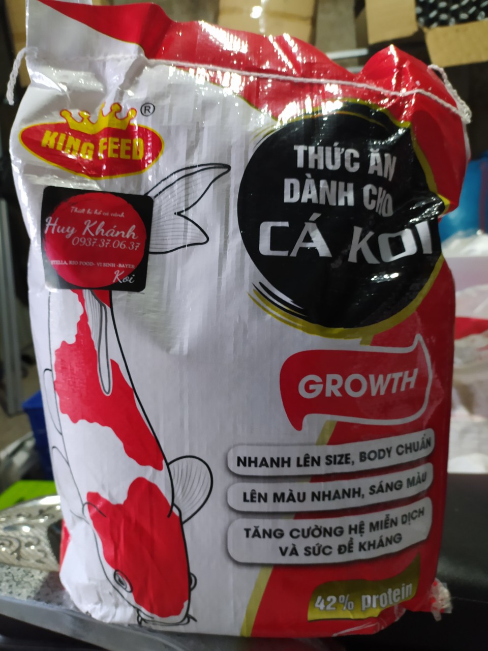 Cám cá Koi tăng trưởng King Feed-42%đạm (5kg)