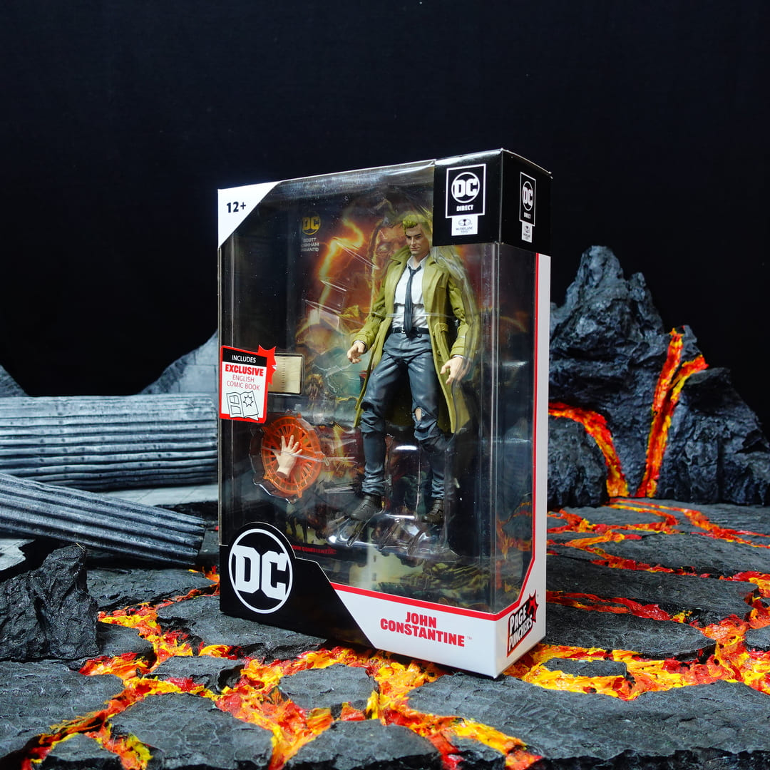 Mô hình Mcfarlane Page Punchers John Constantine dòng DC Multiverse Black Adam Comic 18cm DCMF79