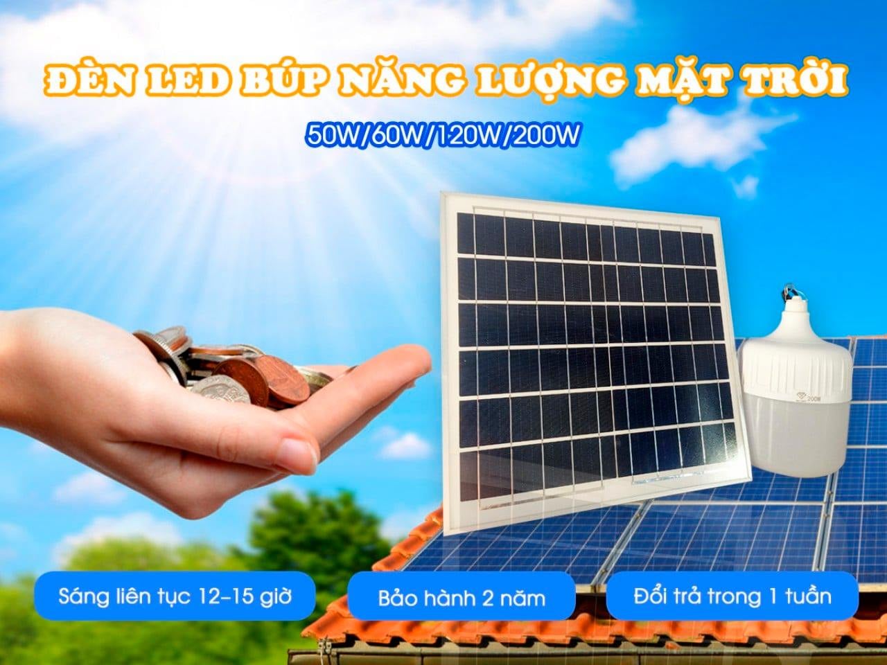 Đèn năng lượng mặt trời LED HK 50w