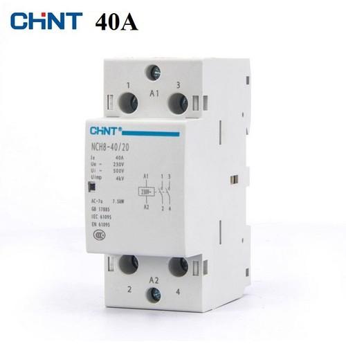 Khởi động từ, contactor 1 pha CHINT NCH8 40A/220V (Xám)