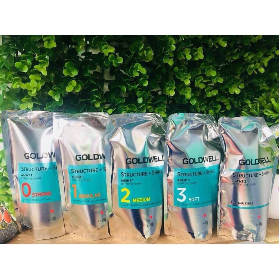 [HCM]Cặp duỗi tóc cao cấp Goldwell Structure + Shine 400mlx2