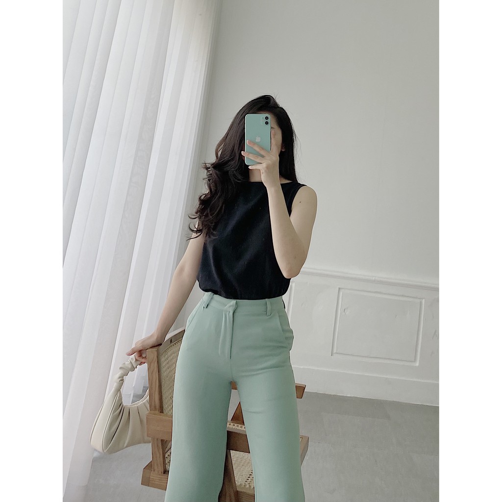 YU CHERRY | Áo nữ  Basic Long Tank Top YA364