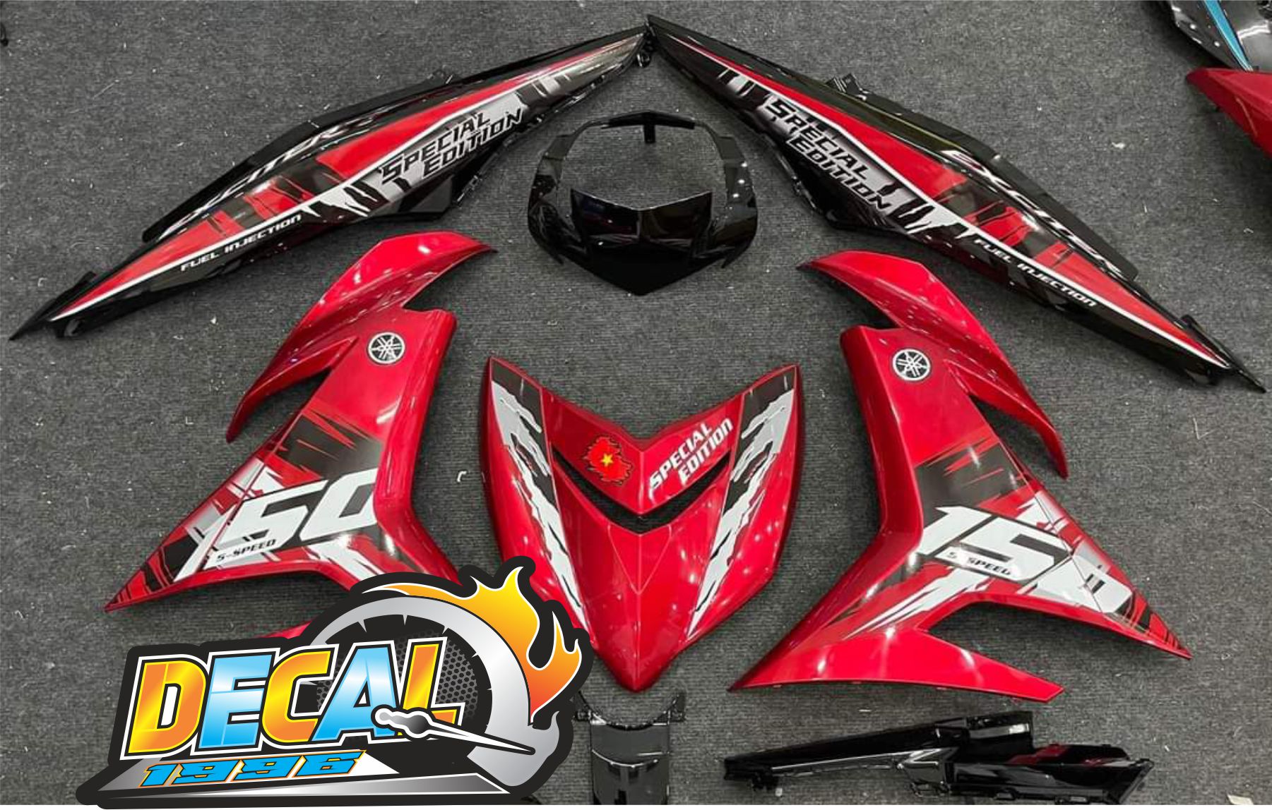 Tem exciter 150 mã lai mới đỏ đen