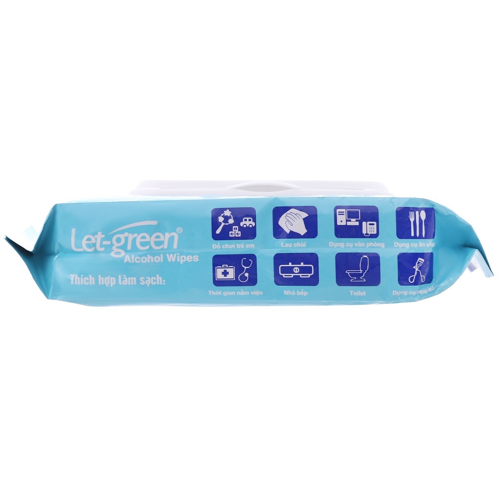 [HCM]Combo 2 gói khăn ướt cồn Let-Green (50 miếng/gói)