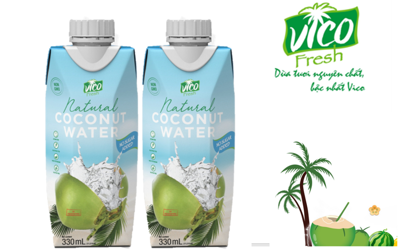 COMBO 3 HỘP VICO FRESH 330ML (1 NATURAL, 2 DỨA)