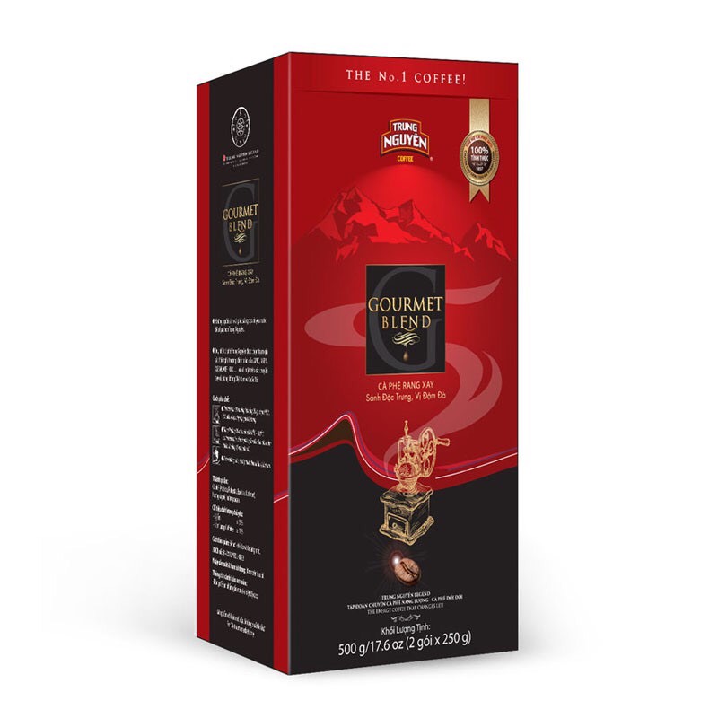 Cà phê rang xay Gourmet Blend - Trung Nguyên Legend - Hộp 500gr