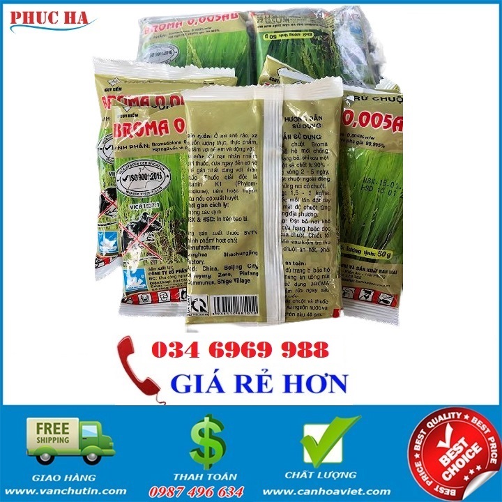 Thuốc diệt chuột sinh học BROMA 0,005AB