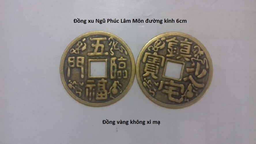 Đồng Ngũ Phúc Lâm Môn đường kính 6cm
