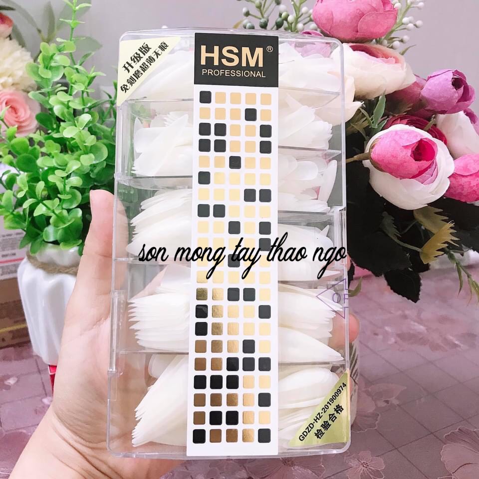 [HCM]Móng Úp Móng HSM Nhám Sẵn 500 Móng [ Hàng Chính Hãng ]