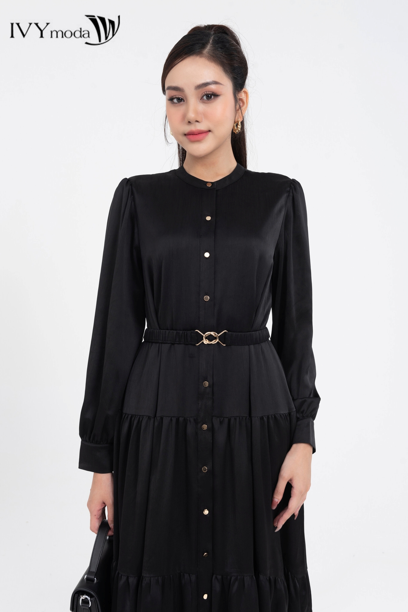 [DUY NHẤT 9.4  SIÊU VOUCHER 15% - FREESHIP ĐƠN 499K] Đầm maxi lụa phối đai IVY moda MS 48T0216