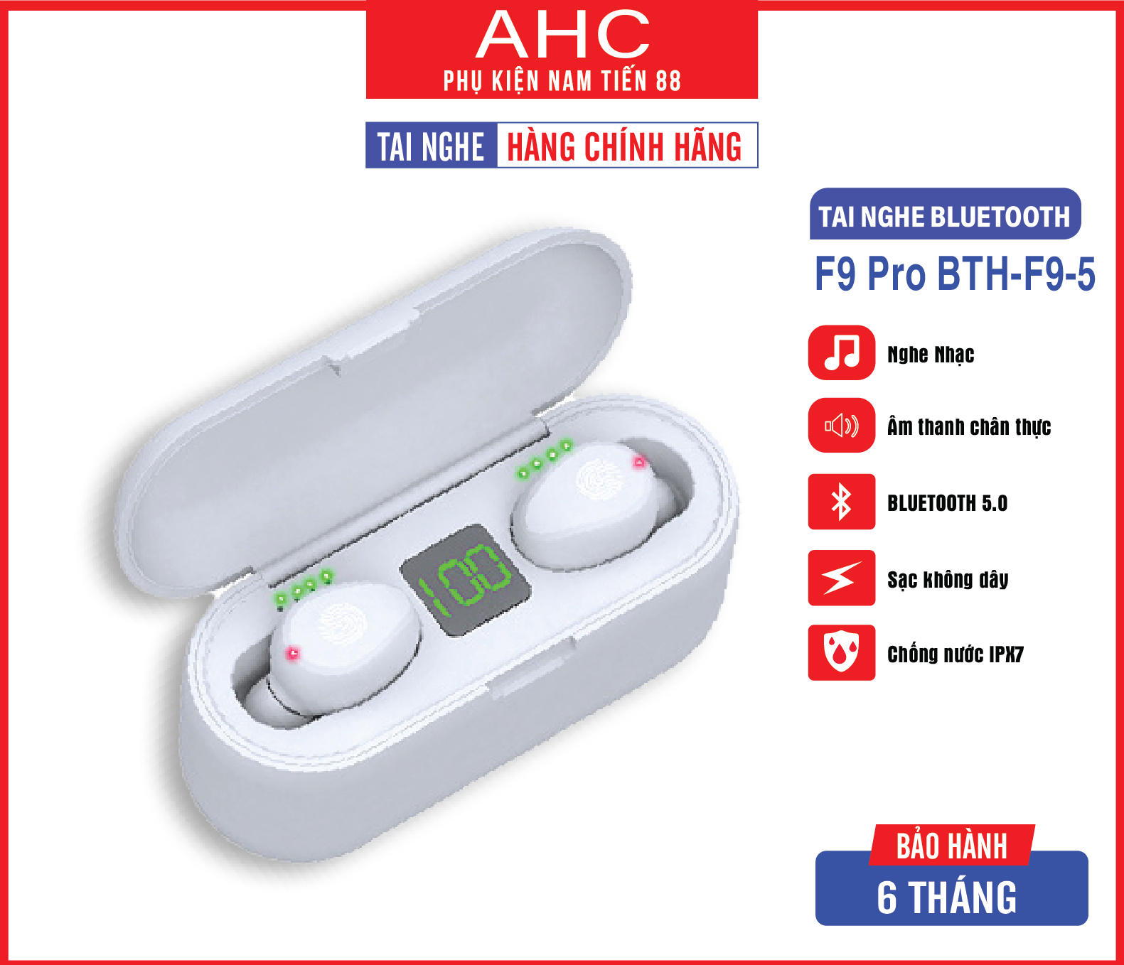 Tai nghe Bluetooth F9 Pro BTH-F9-5 V5.2