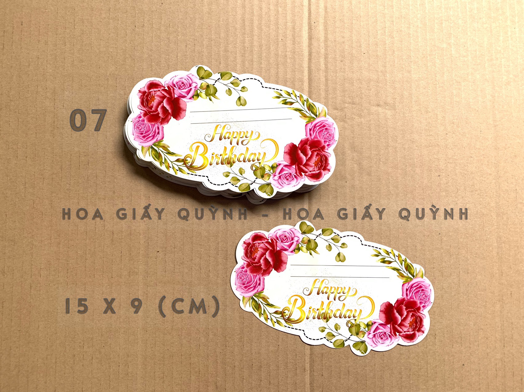 Banner, Chữ (thiệp) chúc mừng sinh nhật size trung & lớn