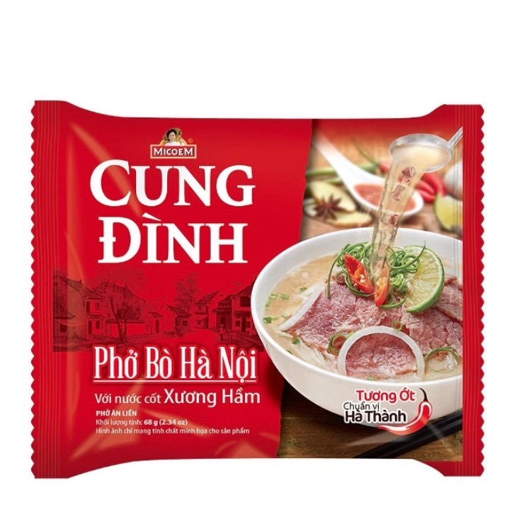 Combo 10 gói phở Cung Đình  gói 68g date mới nhất