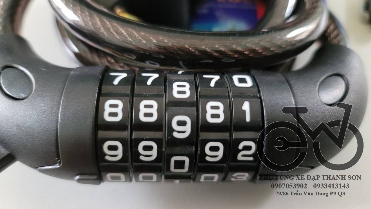 Khoá dây 4 số cao cấp cho xe đạp