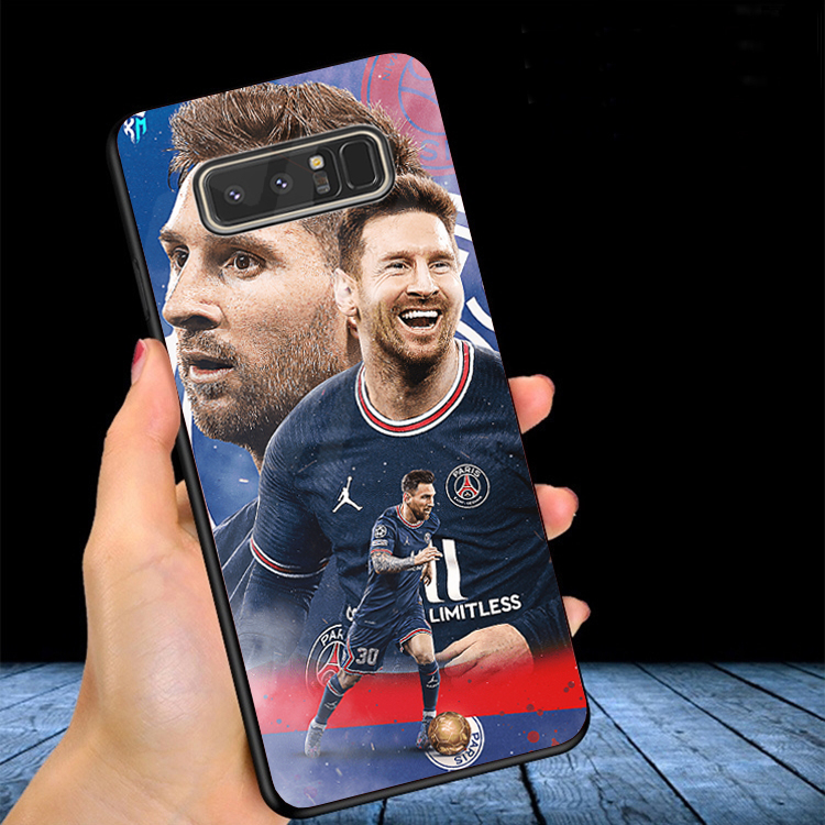 Ốp Lưng SAMSUNG GALAXY NOTE 8 Mặt kính In hình MESSI