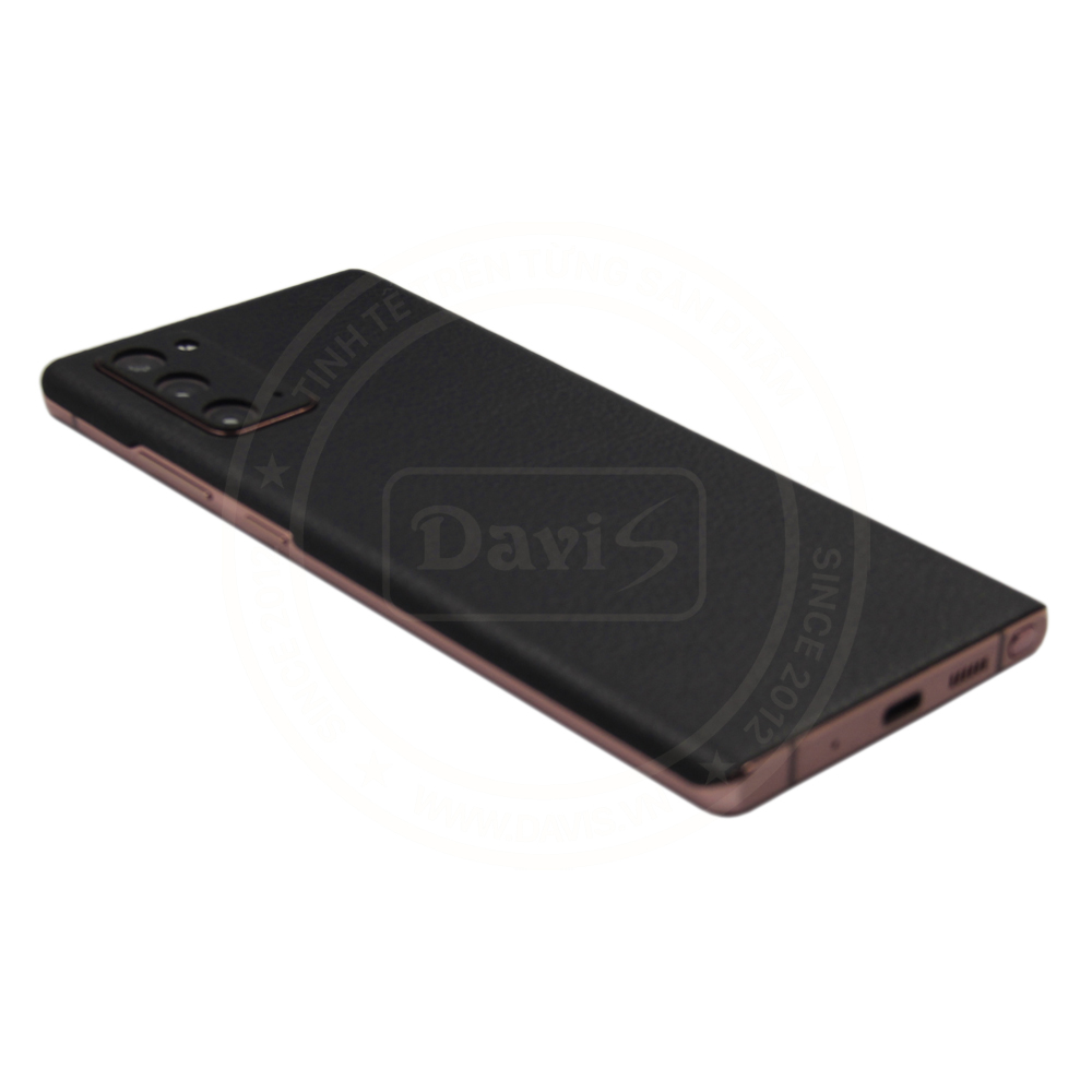 Dán da điện thoại Galaxy Note 20, làm từ da thật cao cấp - Chính hãng Davis