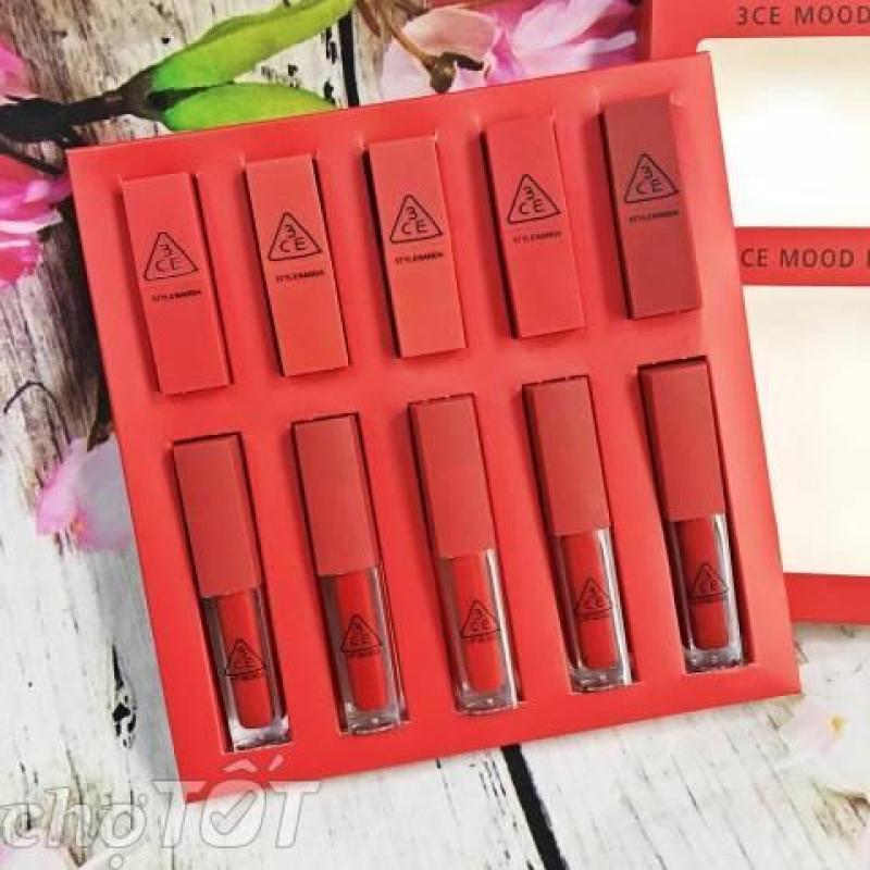 Combo 10 cây son cao cấp-tone đỏ tặng 3 khuôn kẻ lông mày