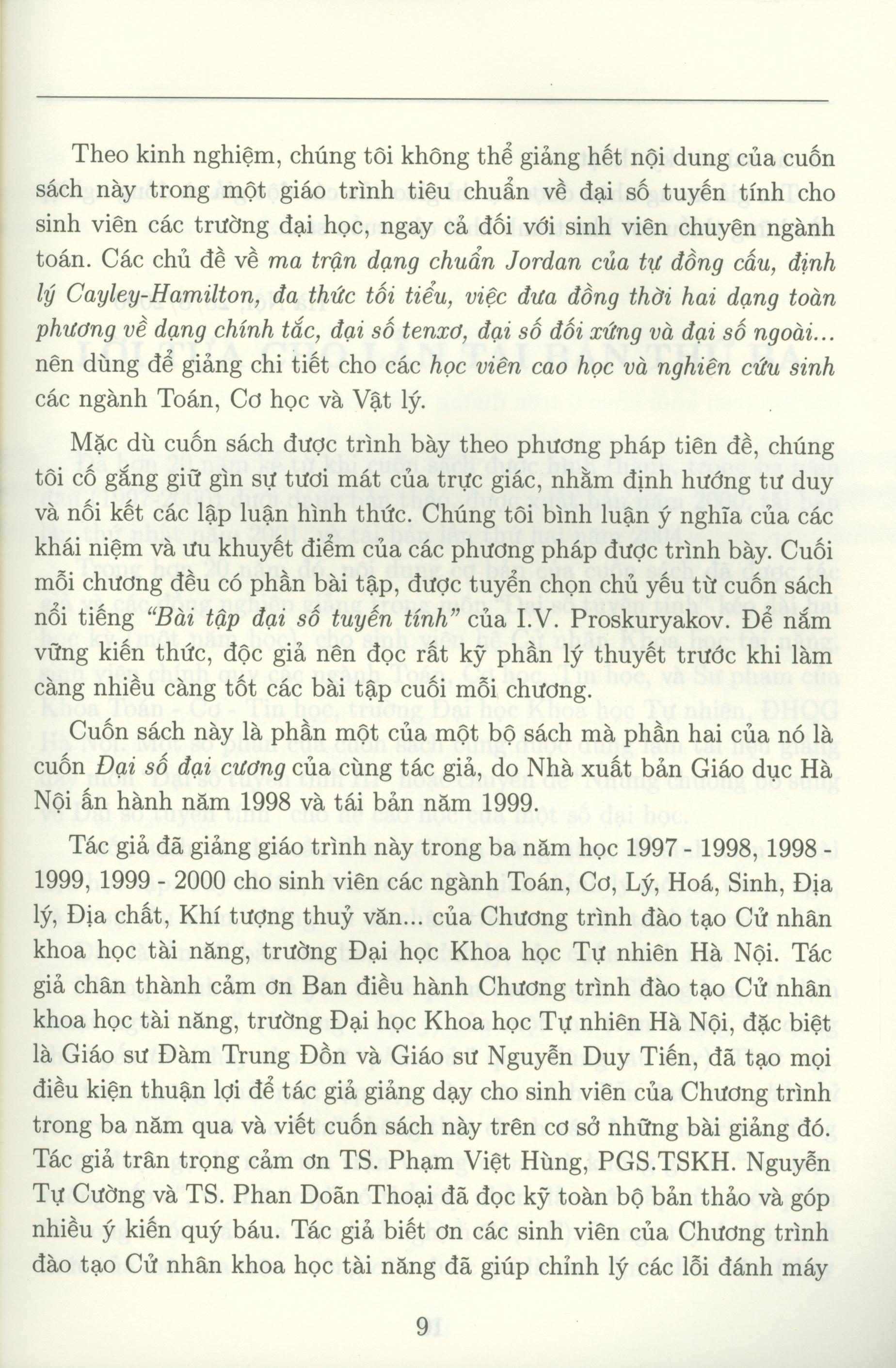 Đại Số Tuyến Tính