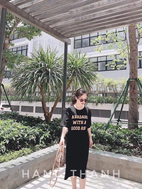 [MeBeBin] Váy Suông Xoắn Lưng in Chữ