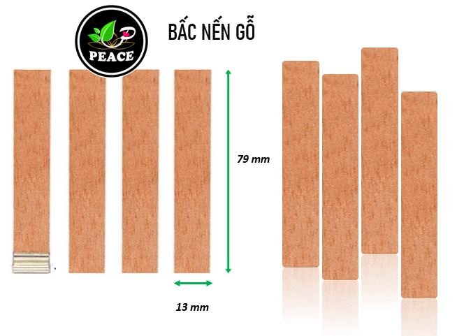Bấc nến gỗ, bấc nến gỗ, đế kẹp bấc nến gỗ