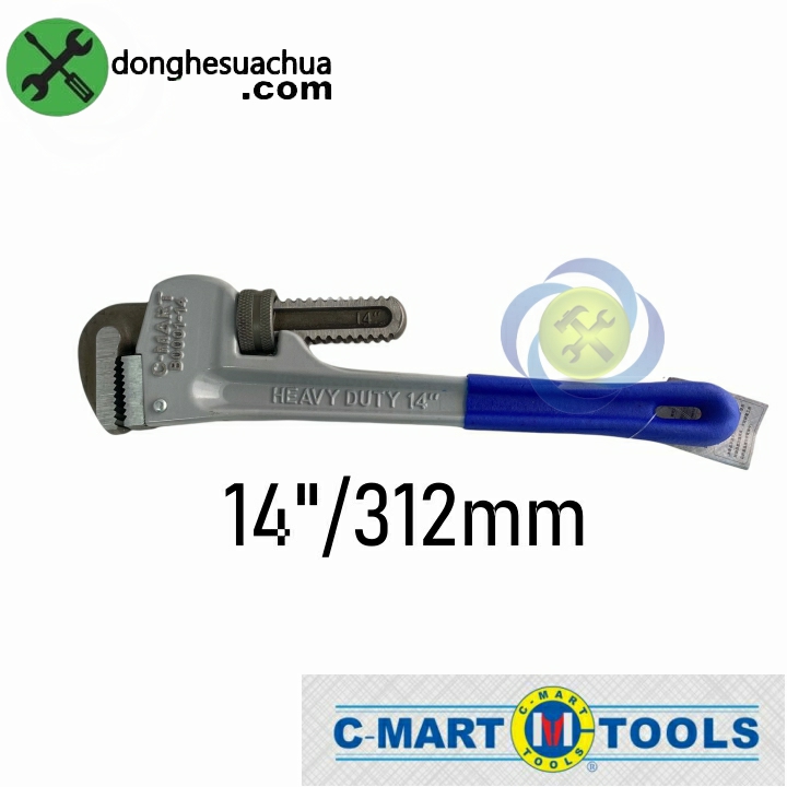 Mỏ lết răng c-mart b0001-14 loại 14 inch 312mm hàm mở 48mm
