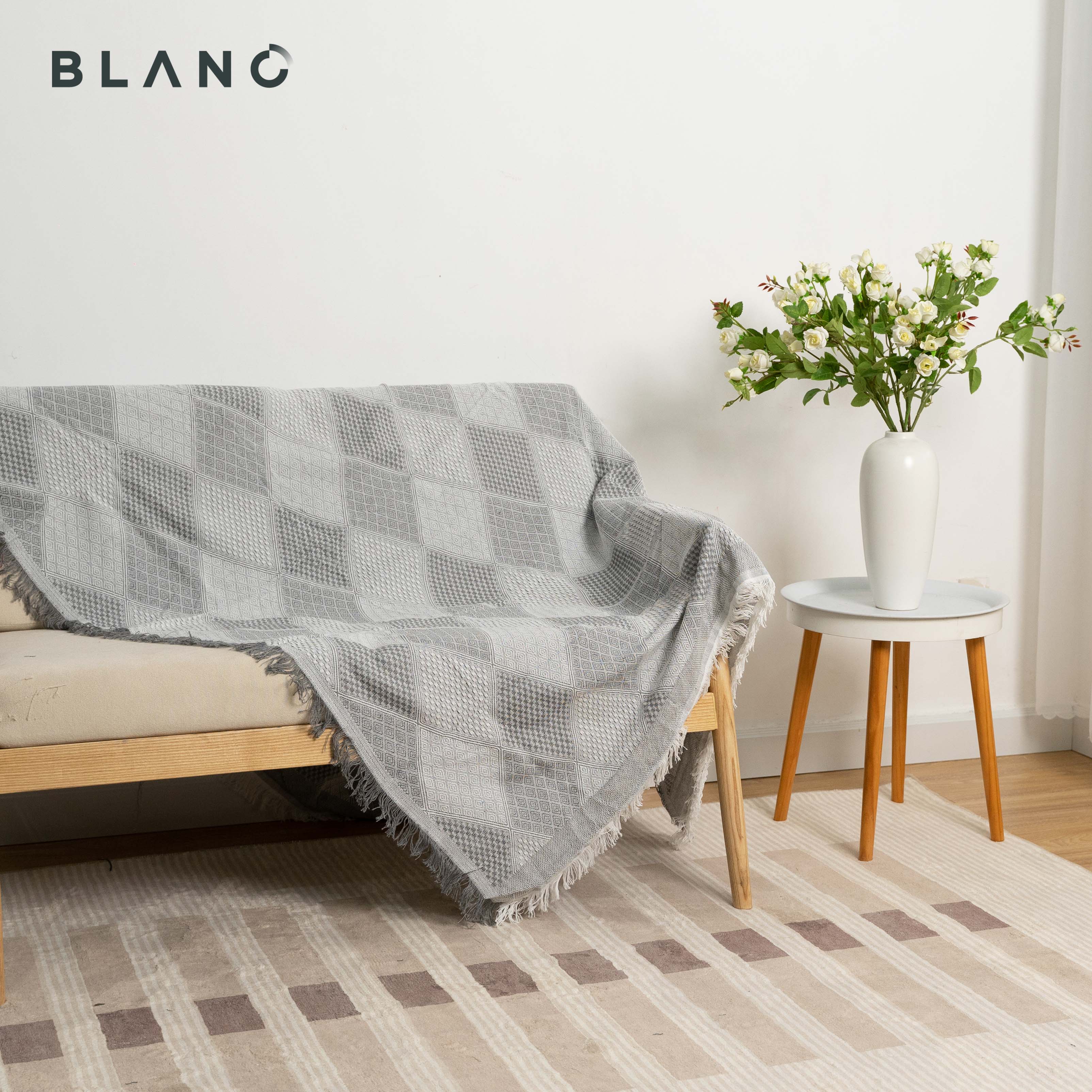 Chăn Phủ Sofa Khăn Phủ Sofa Chăn Phủ Giường Trang Trí Decor Cassa BLANC'