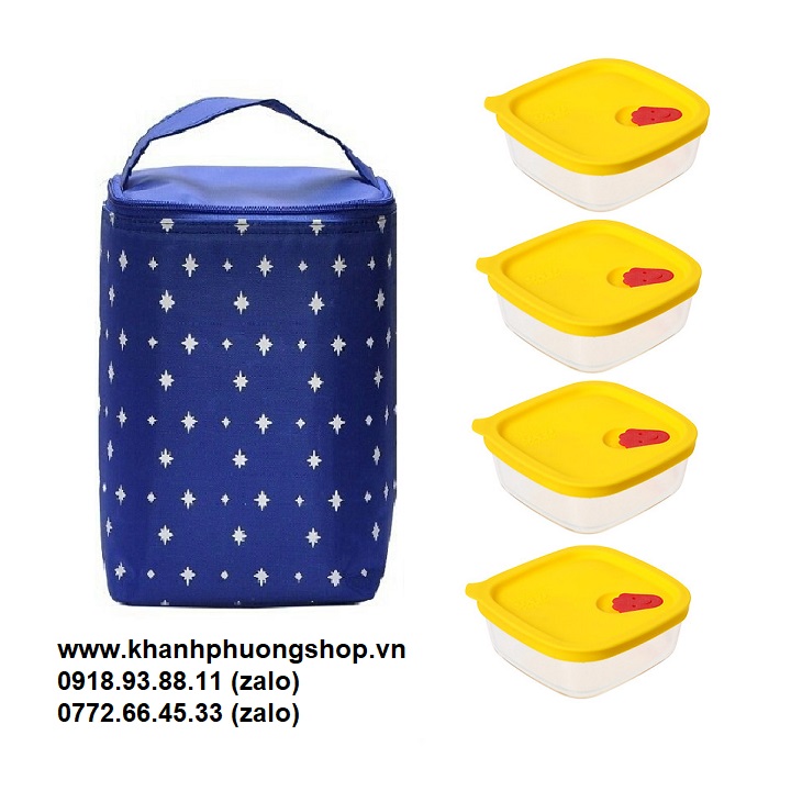 [HCM]bộ hộp cơm thủy tinh lock&lock - hộp cơm thủy tinh lock&lock