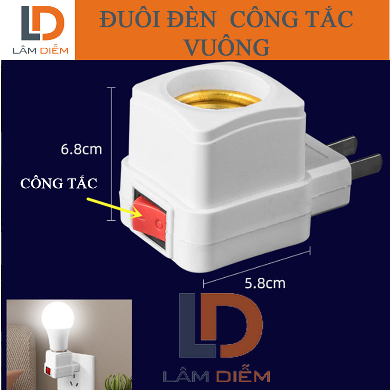 Đuôi đèn e 27 có công tắc E304