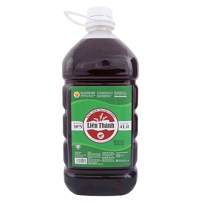 Nước mắm Liên Thành 30 độ đạm chai lớn 4 Lít