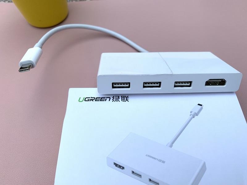 Cáp chuyển đổi USB Type C sang HUB 3.0 và HDMI Ugreen 40374 - 40374
