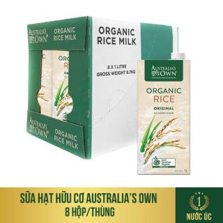 Sữa hạt từ Gạo Hữu Cơ Australia s Own Organic thùng 8 hộp 1L không đường, không cholestorol, nhập khẩu trực tiếp từ Úc, không chứa chất bảo quản và chất chống đông, có chứng nhận hữu cơ từ Châu Âu thumbnail