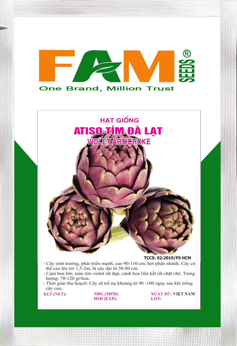 [HCM]Hạt giống ATISO TÍM Đà Lạt - Gói 1gr