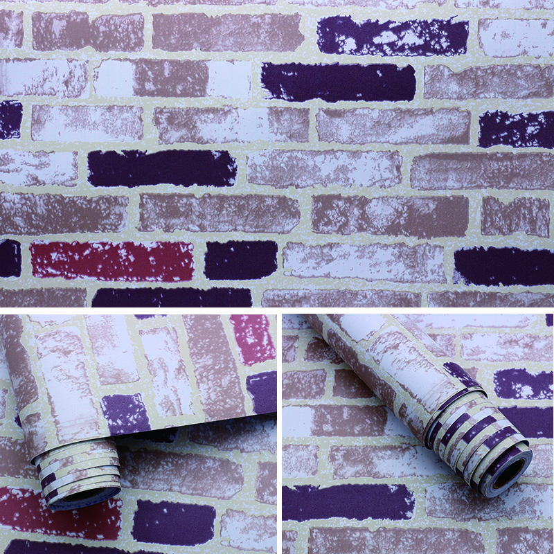 5M Giấy Dán Tường Nền Gạch  - Có sẵn keo