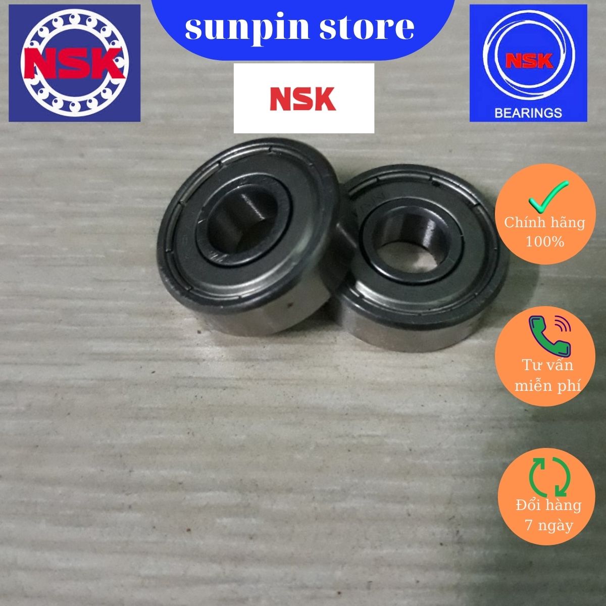 2 cái Vòng Bi NSK 608 ZZ