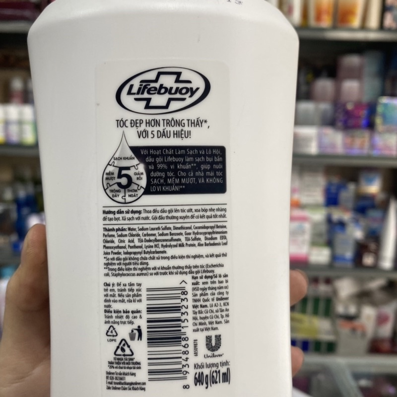 Dầu gội Lifebuoy tóc mềm mượt 640g