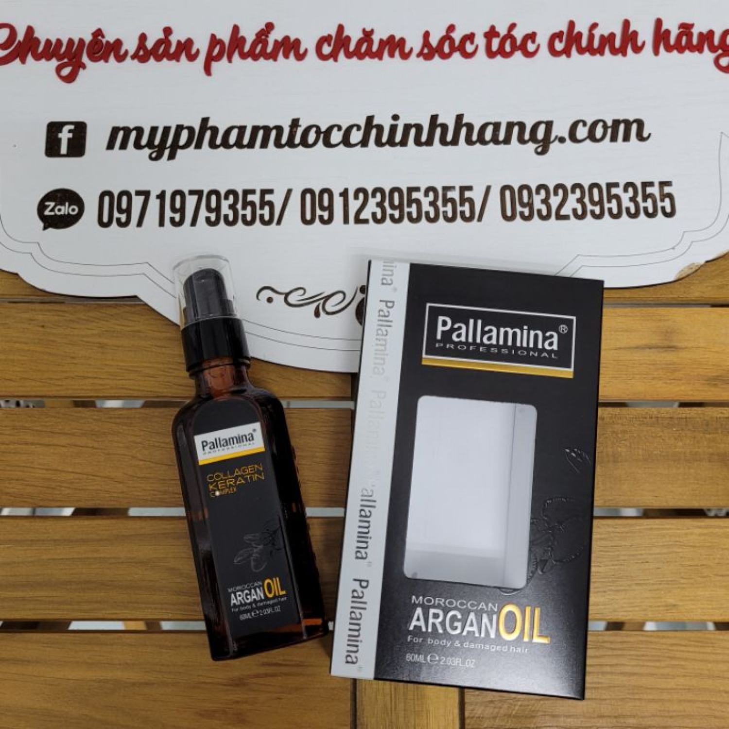 Tinh dầu dưỡng tóc pallamina collagen keratin 60ml