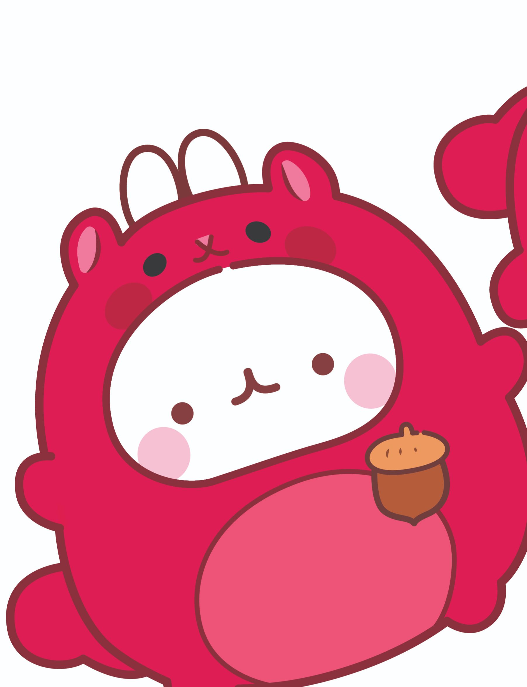[QSN] Squishy thỏ Molang bằng giấy - bộ kit ( nửa tờA4 )( vui lòng đọc mô tả )