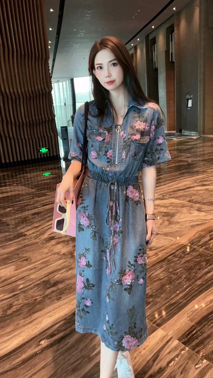 ĐẨM JEAN HOA CỔ SƠ MI CAO CẤP QUẢNG CHÂU