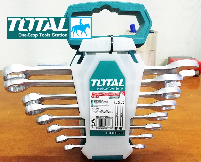 Bộ 8 cờ lê vòng miệng từ 6mm tới 19mm Total THT102286 HKSPA1088
