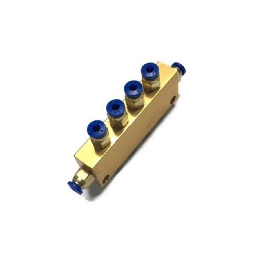 Bộ chia dầu 4 đầu ra ống 4mm và ống 6mm