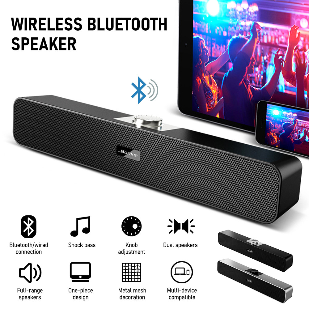 Loa soundbar bluetooth 6w loa thanh máy tính mạnh mẽ có dây usb loa siêu trầm âm thanh vòm bass cho máy vi tính để bàn điện thoại máy tính xách tay