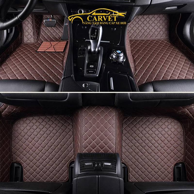 Thảm lót sàn ô tô da pu kèm thảm rối chống bẩn cho Mitsubishi Xpander