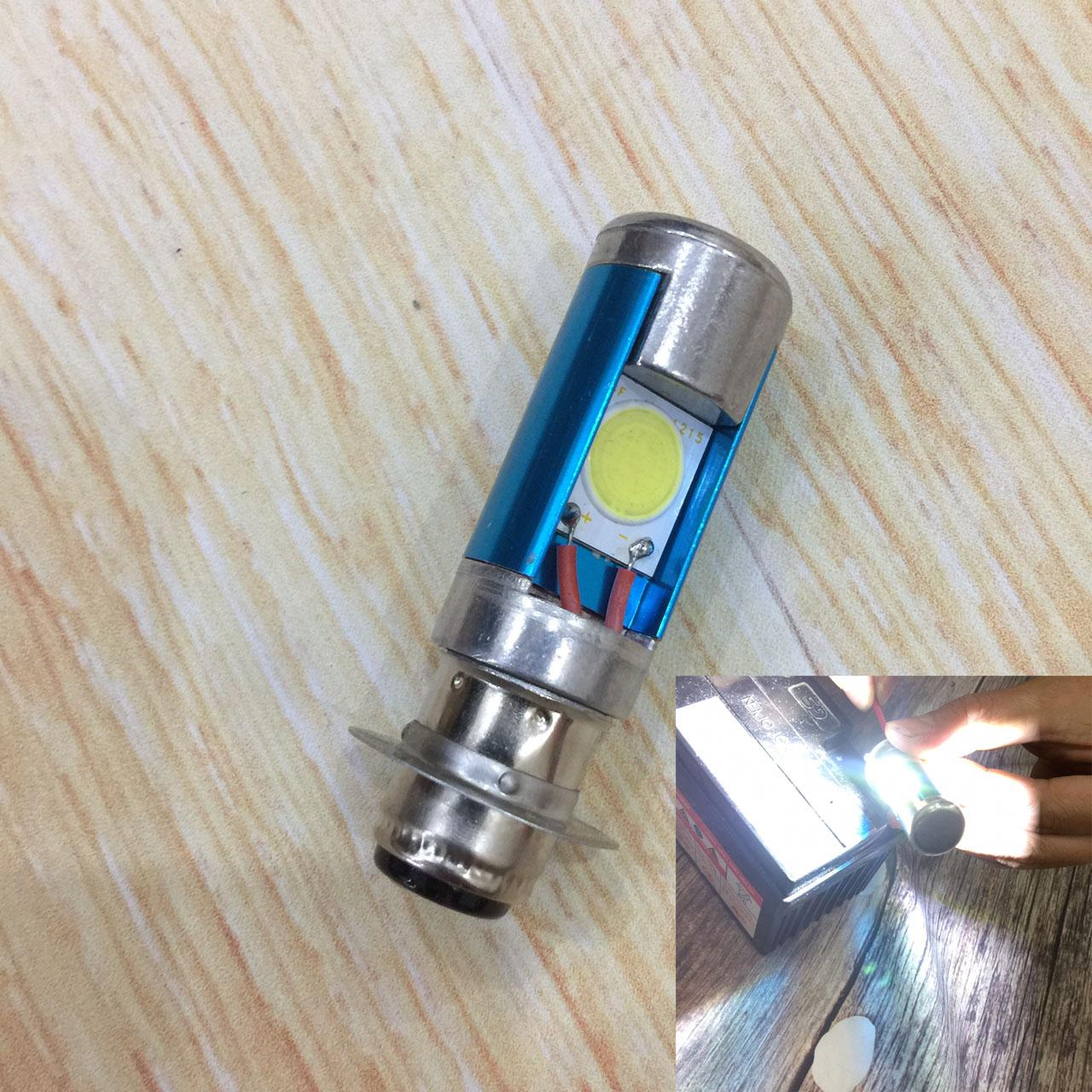 Đèn LED 2 tim chân H6 dành cho xe máy, ô tô với độ bền cao áng sáng trắng xa và rộng G243